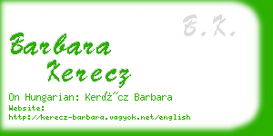 barbara kerecz business card